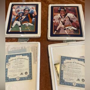 Limited Edition John Elway Collector’s Plates with Certificates of Authenticity